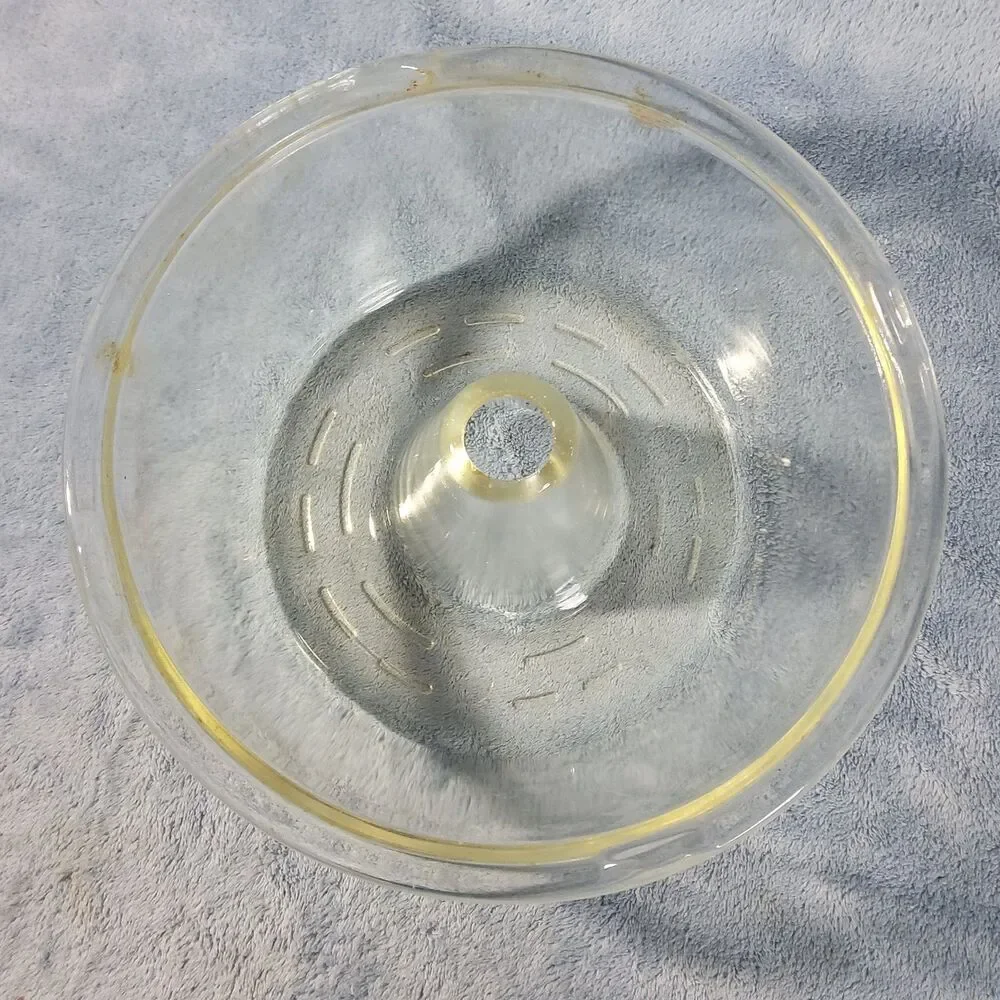 Vintage Glasbake Heavy Clear Glass Tube Pan Bundt Angel Food Cake Model 352